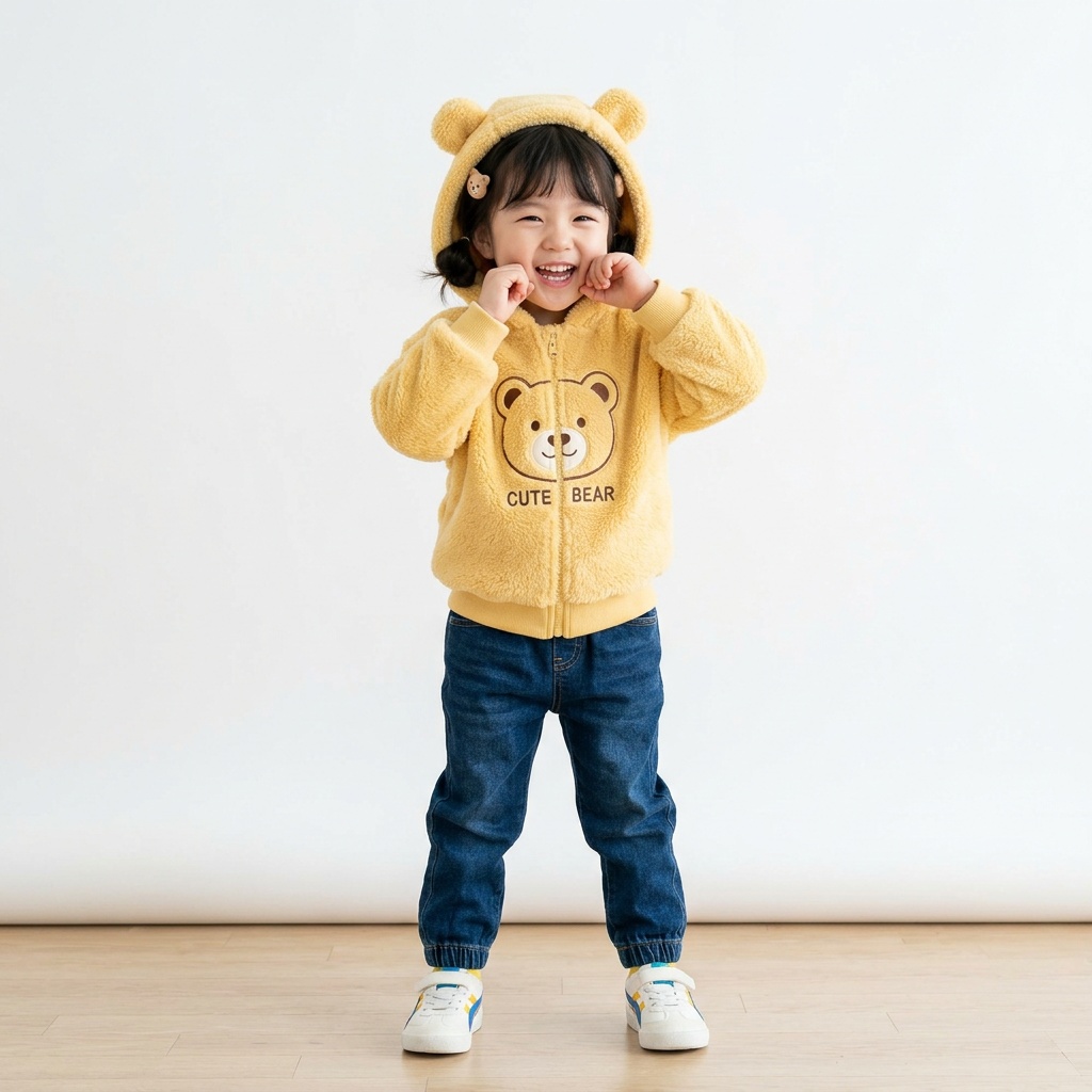 곰돌이 후드 티셔츠