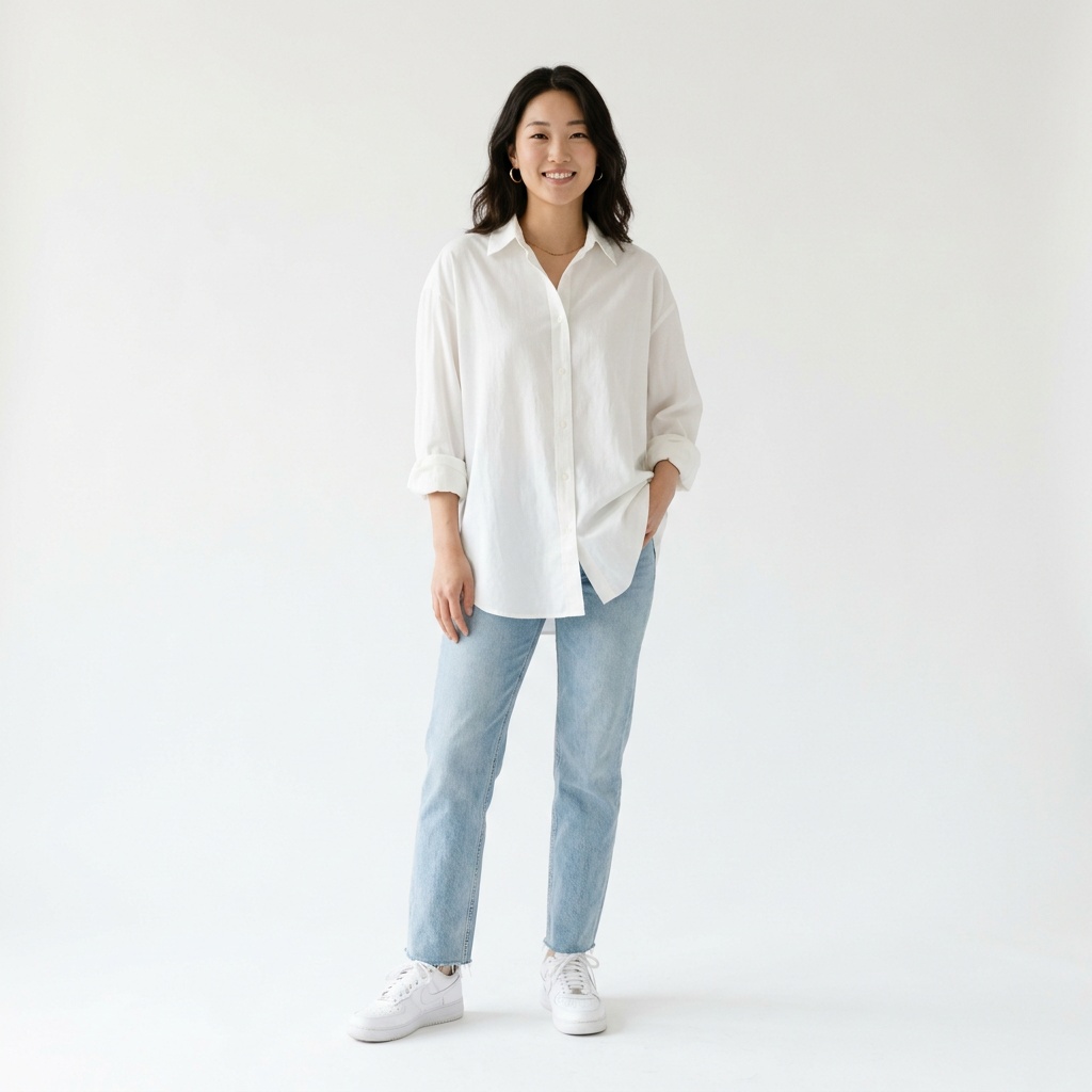 오버사이즈 코튼 셔츠